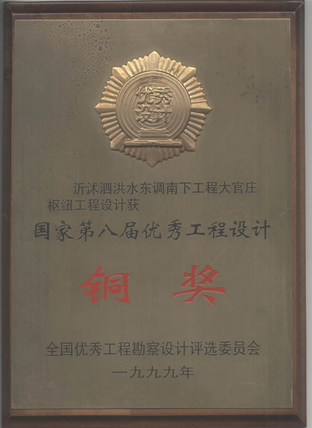 沂沭泗洪水東調南下工程大官莊樞紐工程設計-1999全國優(yōu)秀工程設計銅獎