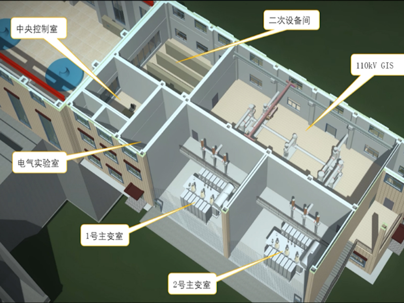 西藏湘河水利樞紐工程2-基于設(shè)備模型的基本參數(shù)，設(shè)備包含的各部分構(gòu)件，整體組裝后再進(jìn)行其他屬性的添加（如電壓等級、類型、單位等）。之后可以通過設(shè)備布置，測試參數(shù)化設(shè)置是否有效